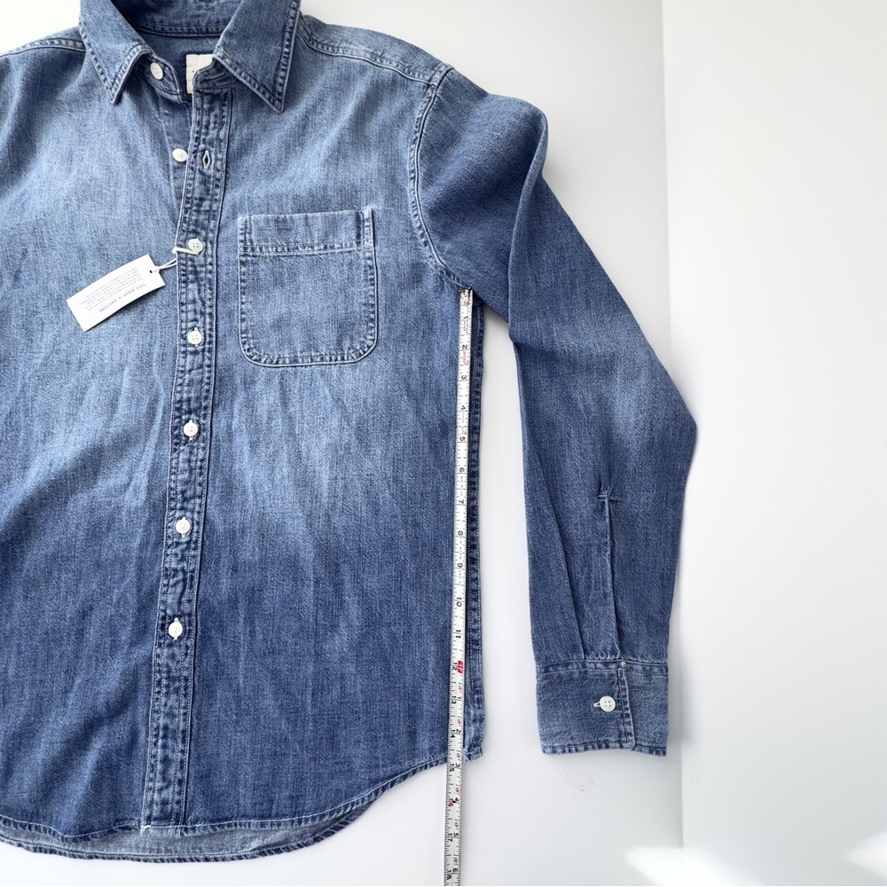 American Eagle Outfitters Blue Denim Button-Down Shirt XS NWT - Picture 5 of 7